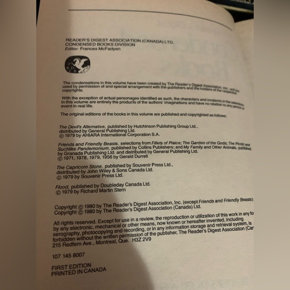 Reader’Digest Condensed Books 1980 - Picture 2 of 5